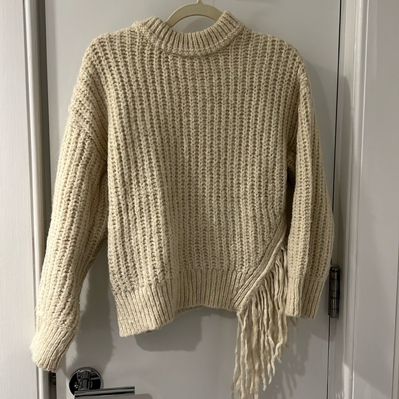 Mango Sweaters - Mango Chunky Knit Fringe Sweater